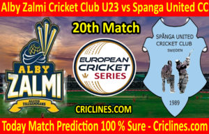 Today Match Prediction-Alby Zalmi Cricket Club U23 vs Spanga United CC-ECS T10 Kummerfeld Series-20th Match-Who Will Win