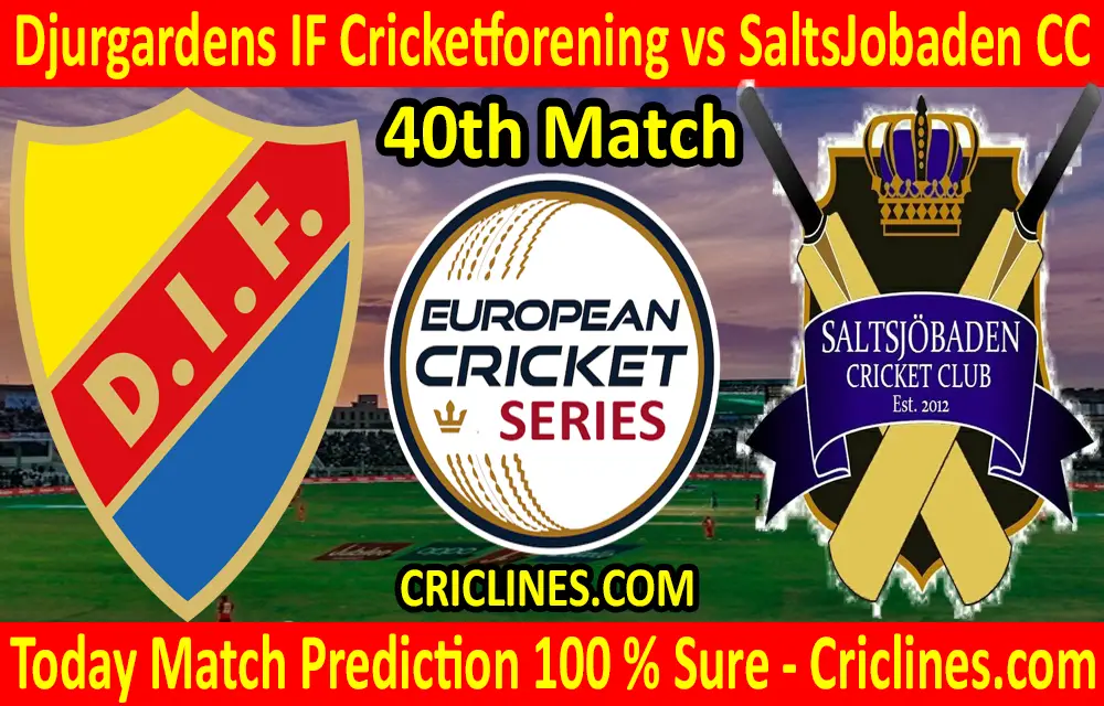 Today Match Prediction-Djurgardens IF Cricketforening vs SaltsJobaden CC-ECS T10 Botkyrka Series-40th Match-Who Will Win