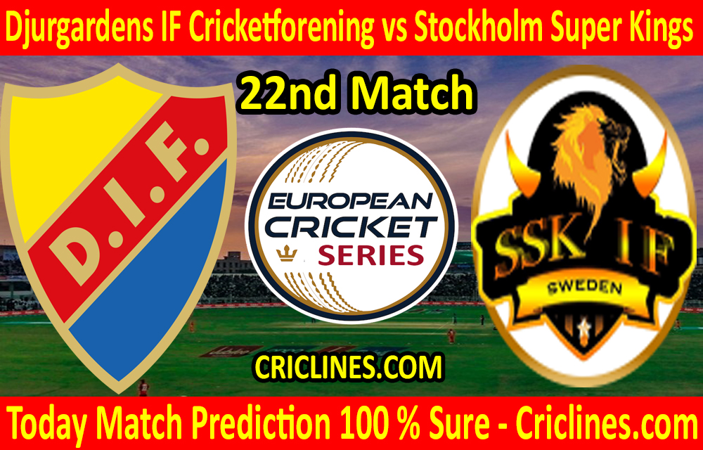 Today Match Prediction-Djurgardens IF Cricketforening vs Stockholm Super Kings-ECS T10 Kummerfeld Series-22nd Match-Who Will Win