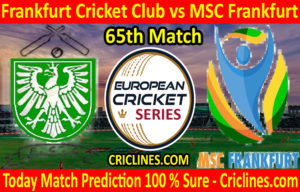 Today Match Prediction-Frankfurt Cricket Club vs MSC Frankfurt-ECS T10 Gothenburg Series-65th Match-Who Will Win
