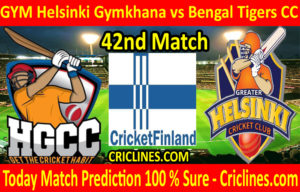Today Match Prediction-GYM Helsinki Gymkhana vs Bengal Tigers CC-FPL T20 League-42nd-Who Will Win