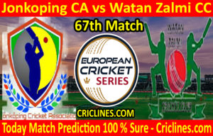Today Match Prediction-Jonkoping CA vs Watan Zalmi CC-ECS T10 Gothenburg Series-67th Match-Who Will Win