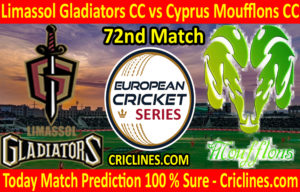 Today Match Prediction-Limassol Gladiators CC vs Cyprus Moufflons CC-ECS T10 Frankfurt Series-72nd Match-Who Will Win