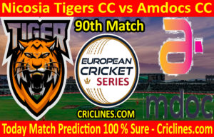 Today Match Prediction-Nicosia Tigers CC vs Amdocs CC-ECS T10 Cyprus Series-90th Match-Who Will Win