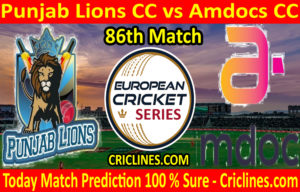 Today Match Prediction-Punjab Lions CC vs Amdocs CC-ECS T10 Cyprus Series-86th Match-Who Will Win