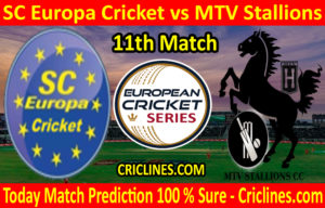 Today Match Prediction-SC Europa Cricket vs MTV Stallions-ECS T10 Kummerfeld Series-11th Match-Who Will Win