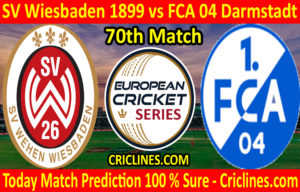 Today Match Prediction-SV Wiesbaden 1899 vs FCA 04 Darmstadt-ECS T10 Gothenburg Series-70th Match-Who Will Win
