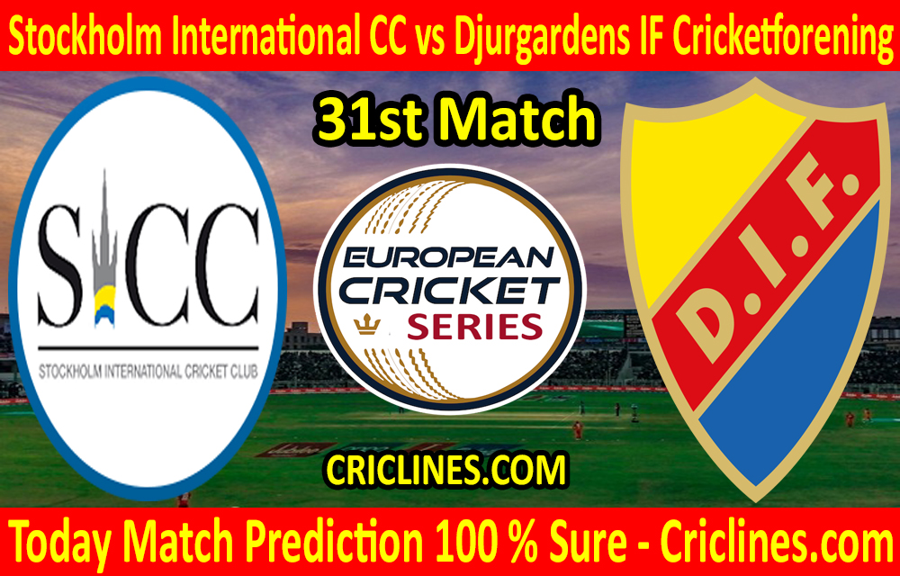 Today Match Prediction-Stockholm International CC vs Djurgardens IF Cricketforening-ECS T10 Kummerfeld Series-31st Match-Who Will Win