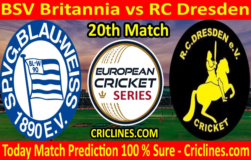 Today Match Prediction-BSV Britannia vs RC Dresden-ECS T10 Dresden Series-20th Match-Who Will Win