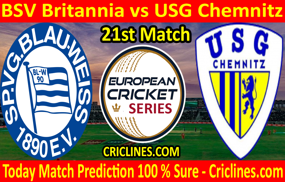 Today Match Prediction-BSV Britannia vs USG Chemnitz-ECS T10 Dresden Series-21st Match-Who Will Win