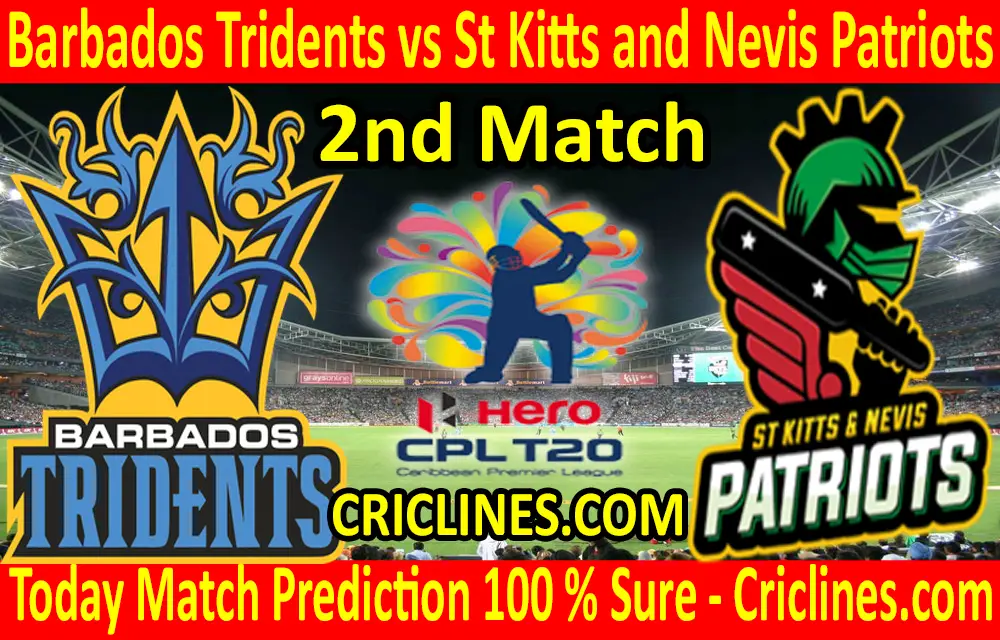 Today Match Prediction-Barbados Tridents vs St Kitts and Nevis Patriots-CPL 2020-2nd Match-Who Will Win