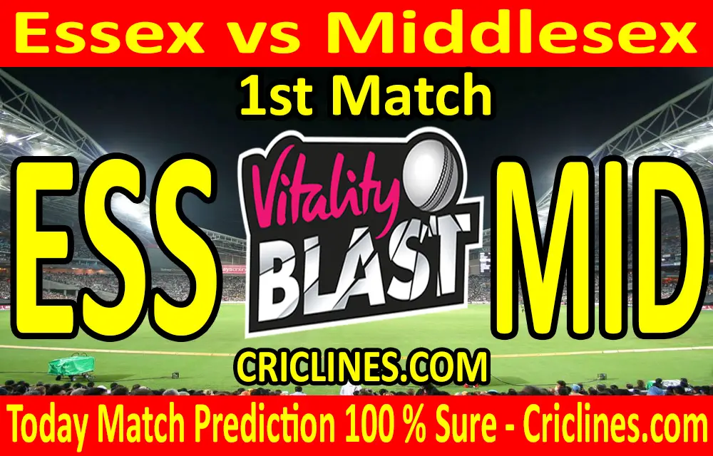Today Match Prediction-Essex vs Middlesex-Vitality T20 Blast 2020-1st Match-Who Will Win