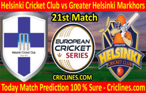 Today Match Prediction-Helsinki Cricket Club vs Greater Helsinki Markhors-ECS T10 Series-21st Match-Who Will Win