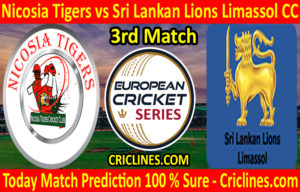 Today Match Prediction-Nicosia Tigers vs Sri Lankan Lions Limassol CC-ECS T10 Cyprus Series-3rd Match-Who Will Win