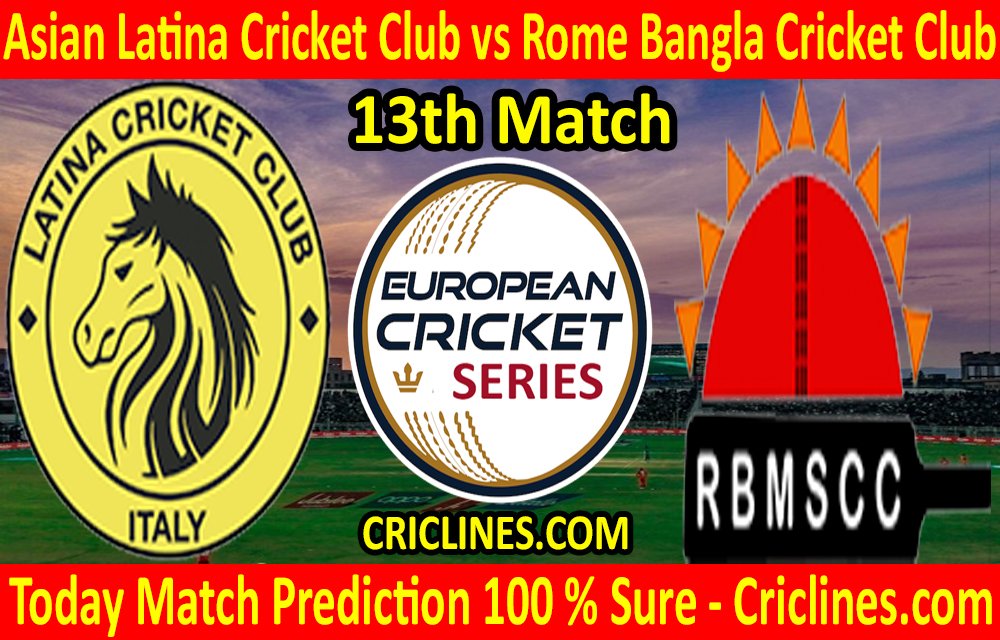 Today Match Prediction-Asian Latina Cricket Club vs Rome Bangla Cricket Club-ECS T10 Rome Series-13th Match-Who Will Win