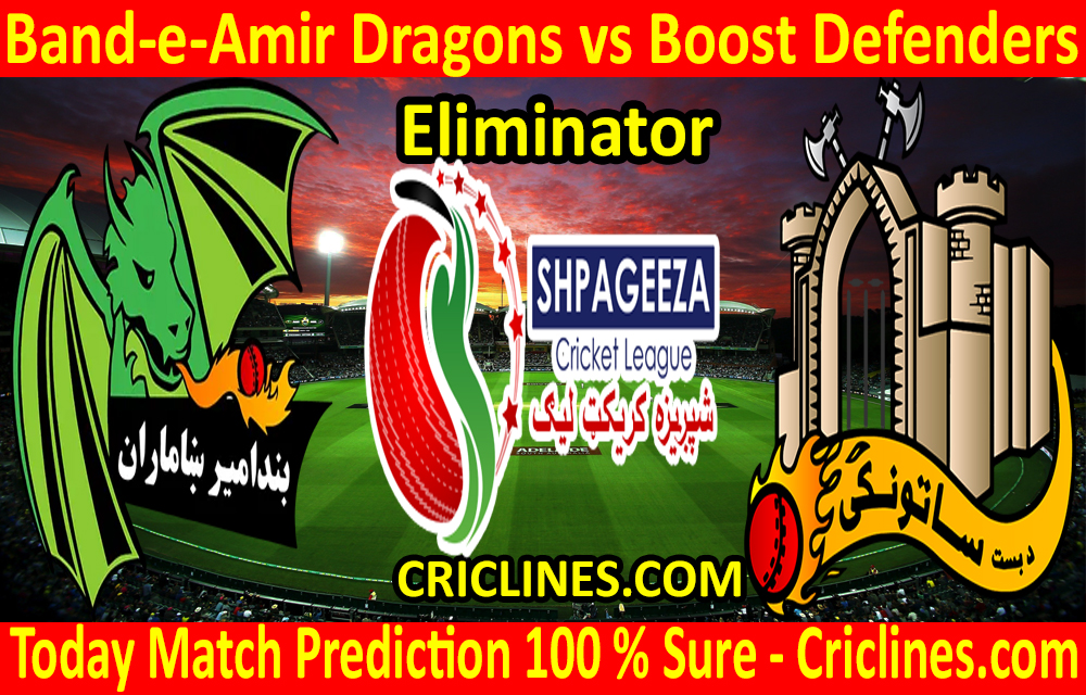 Today Match Prediction-Band-e-Amir Dragons vs Boost Defenders-Shpageeza T20 Cricket League-Eliminator-Who Will Win