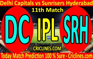 Today Match Prediction-Delhi Capitals vs Sunrisers Hyderabad-IPL T20 2020-11th Match-Who Will Win