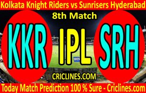 Today Match Prediction-Kolkata Knight Riders vs Sunrisers Hyderabad-IPL T20 2020-8th Match-Who Will Win