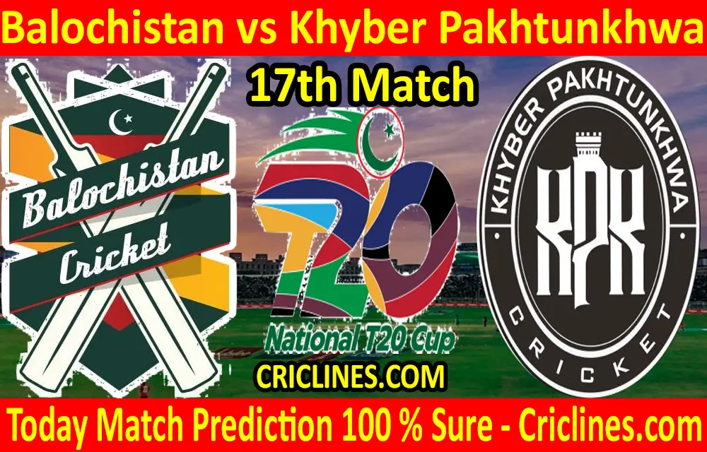 Today Match Prediction-Balochistan vs Khyber Pakhtunkhwa-T20 Cup 2020-17th Match-Who Will Win