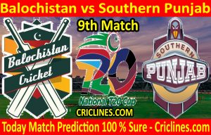 Today Match Prediction-Balochistan vs Southern Punjab-T20 Cup 2020-9th Match-Who Will Win