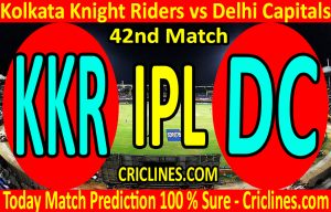 Today Match Prediction-Kolkata Knight Riders vs Delhi Capitals-IPL T20 2020-42nd Match-Who Will Win