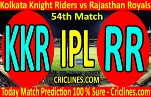 Today Match Prediction-Kolkata Knight Riders vs Rajasthan Royals-IPL T20 2020-54th Match-Who Will Win