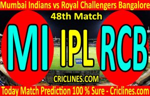 Today Match Prediction-Mumbai Indians vs Royal Challengers Bangalore-IPL T20 2020-48th Match-Who Will Win