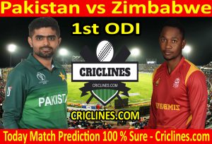 Today Match Prediction-Pakistan vs Zimbabwe-1st ODI-Who Will Win