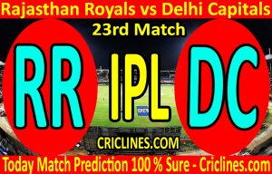 Today Match Prediction-Rajasthan Royals vs Delhi Capitals-IPL T20 2020-23rd Match-Who Will Win