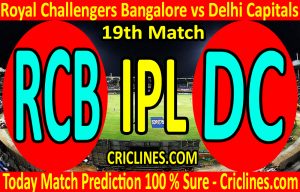 Today Match Prediction-Royal Challengers Bangalore vs Delhi Capitals-IPL T20 2020-19th Match-Who Will Win