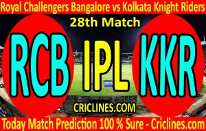 Today Match Prediction-Royal Challengers Bangalore vs Kolkata Knight Riders-IPL T20 2020-28th Match-Who Will Win