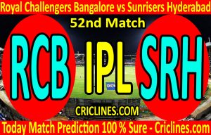 Today Match Prediction-Royal Challengers Bangalore vs Sunrisers Hyderabad-IPL T20 2020-52nd Match-Who Will Win