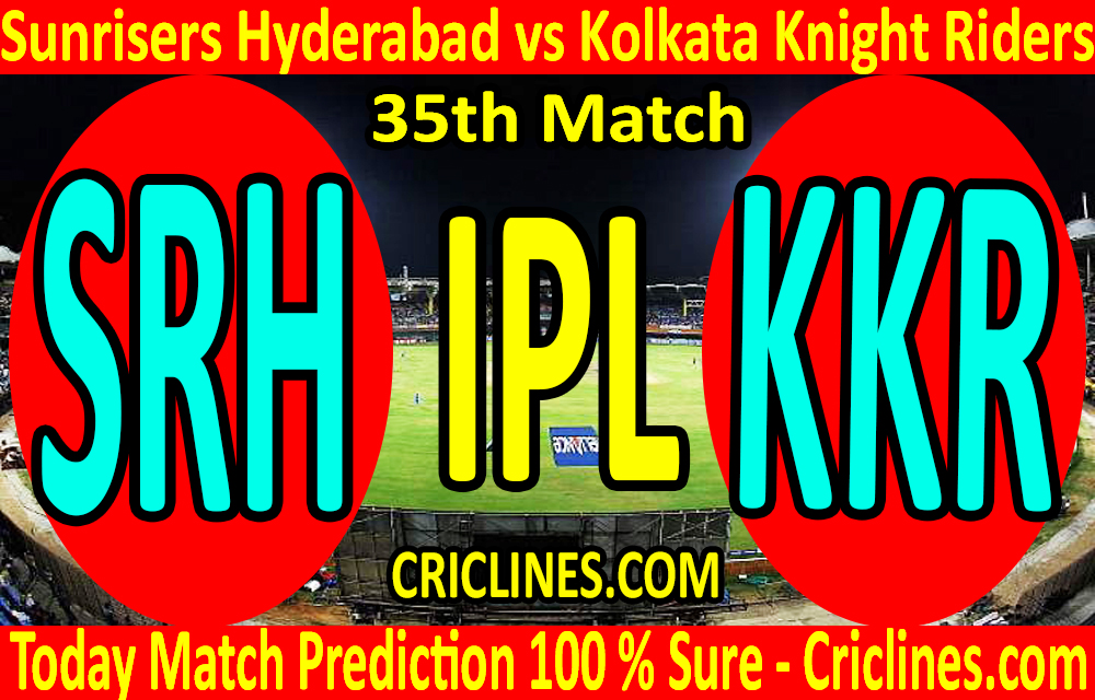 Today Match Prediction-Sunrisers Hyderabad vs Kolkata Knight Riders-IPL T20 2020-35th Match-Who Will Win