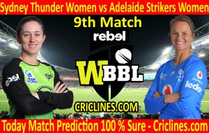 Today Match Prediction-Sydney Thunder Women vs Adelaide Strikers Women-WBBL T20 2020-9th Match-Who Will Win