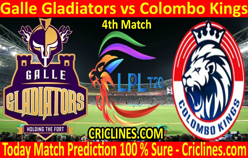 Today Match Prediction-Galle Gladiators vs Colombo Kings-LPL T20 2020-4th Match-Who Will Win