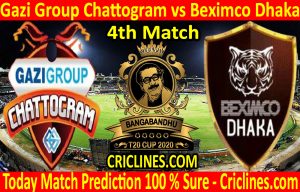 Today Match Prediction-Gazi Group Chattogram vs Beximco Dhaka-B T20 Cup 2020-4th Match-Who Will Win
