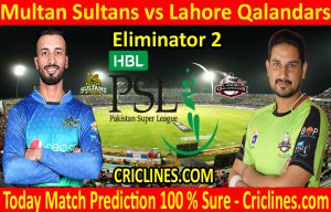 Today Match Prediction-Multan Sultans vs Lahore Qalandars-PSL T20 2020-Eliminator 2-Who Will Win