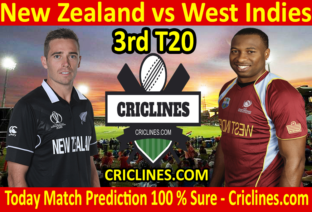 Today Match Prediction-New Zealand vs West Indies-3rd T20-Who Will Win
