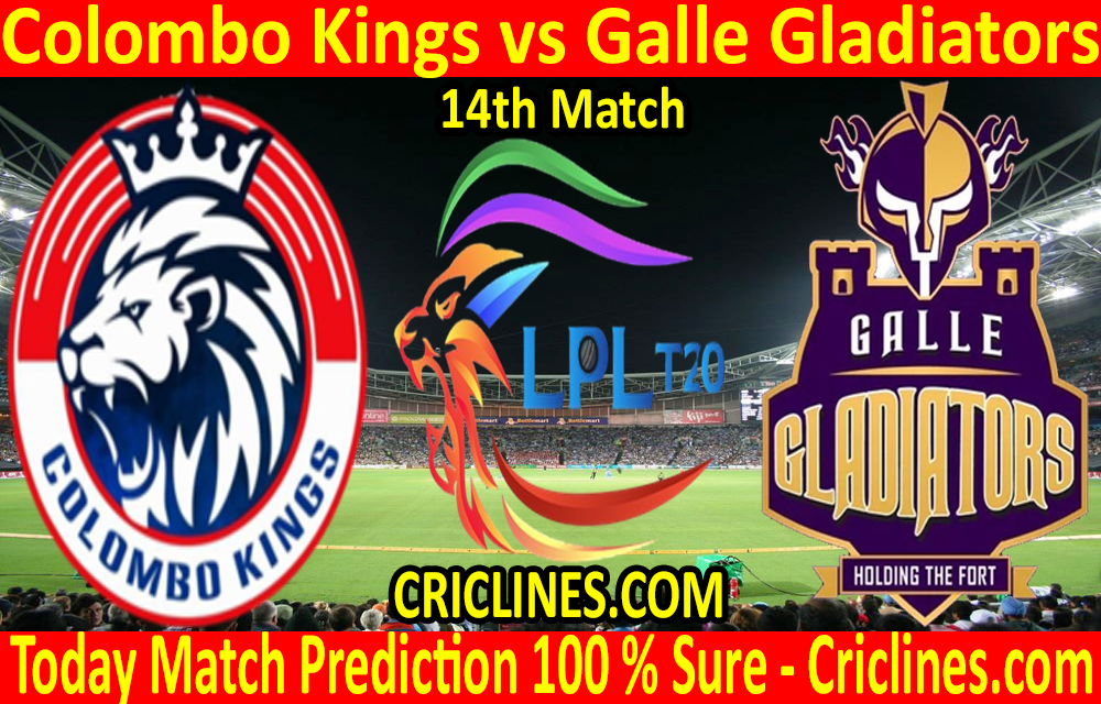 Today Match Prediction-Colombo Kings vs Galle Gladiators-LPL T20 2020-14th Match-Who Will Win