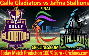 Today Match Prediction-Galle Gladiators vs Jaffna Stallions-LPL T20 2020-Final-Who Will Win