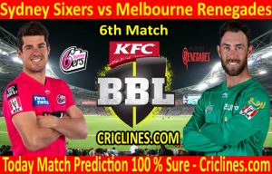 Today Match Prediction-Sydney Sixers vs Melbourne Renegades-BBL T20 2020-21-6th Match-Who Will Win