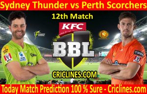 Today Match Prediction-Sydney Thunder vs Perth Scorchers-BBL T20 2020-21-12th Match-Who Will Win