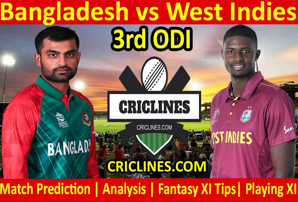 Today Match Prediction-Bangladesh vs West Indies-3rd ODI 2021-Who Will Win