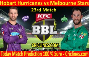 Today Match Prediction-Hobart Hurricanes vs Melbourne Stars-BBL T20 2020-21-23rd Match-Who Will Win