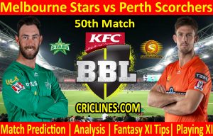 Today Match Prediction-Melbourne Stars vs Perth Scorchers-BBL T20 2020-21-50th Match-Who Will Win