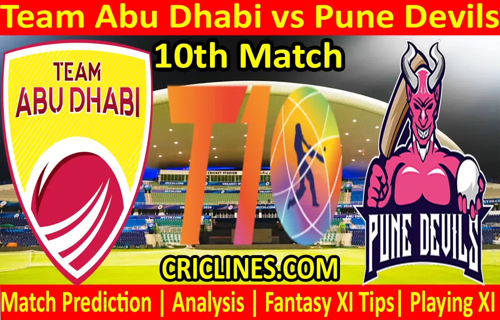 Today Match Prediction-Team Abu Dhabi vs Pune Devils-T10 League-10th Match-Who Will Win