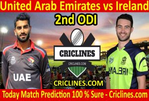 Today Match Prediction-United Arab Emirates vs Ireland-2nd ODI-2021-Who Will Win