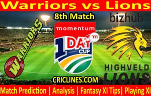 Today Match Prediction-Warriors vs Lions-Momentum One Day Cup 2021-8th Match-Who Will Win