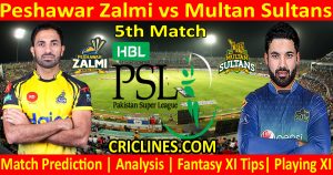 Today Match Prediction-Peshawar Zalmi vs Multan Sultans-PSL T20 2021-5th Match-Who Will Win