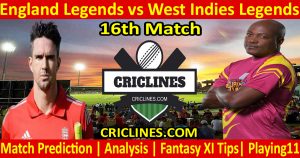 Today Match Prediction-England Legends vs West Indies Legends-16th T20-Who Will Win